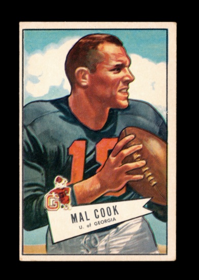 1952 Bowman Large Football Card #87 Mal Cook Chicago Cardinals.