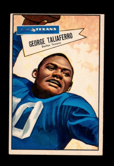 1952 Bowman Large Football Card #89 George Taliaferro Dallas Texans.