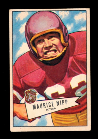 1952 Bowman Large Football Card #107 Maurice Nipp Philadelphia Eagles.