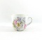 Vintage Flowered Porcelain/Ceramic Mustache Mug.