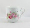 Vintage Porcelain/Ceramic Mustache Mug with Flowers.