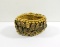 Vintage Gold Toned Metal Button Bracelet