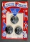 1950's Circus Parade Metal Buttons on Card