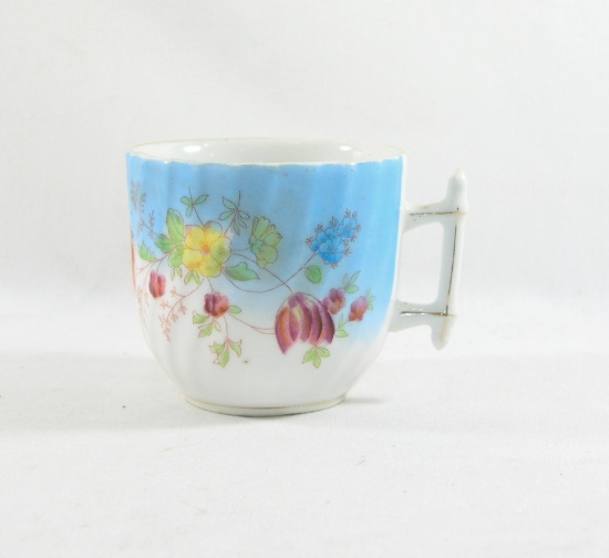 Vintage Flowered Porcelain/Ceramic Mustache Mug.