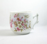 Vintage Flowered Porcelain/Ceramic Mustache Mug.