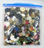 3 Pound Bag of Mixed Vintage & Newer Buttons