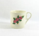 Vintage Flowered Porcelain/Ceramic Mustache Mug.