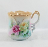 Vintage Flowered Porcelain/Ceramic Mustache Mug. Marked Brandenburg on Bott