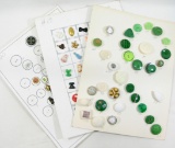 Group of Misc. Mixed Vintage & Newer Buttons. Some Plastic, Some Metal & Ot