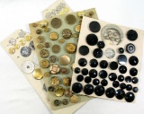 Group of Misc. Mixed Vintage & Newer Buttons. Some Plastic, Some Metal & Ot