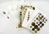 Group of Misc. Mixed Vintage & Newer Buttons. Some Plastic, Some Metal & Ot