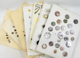 Group of Misc. Mixed Vintage & Newer Buttons. Some Plastic, Some Metal & Ot