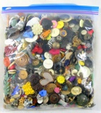 3 Pound Bag of Mixed Vintage & Newer Buttons