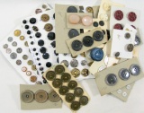 Group of Misc. Mixed Vintage & Newer Buttons. Some Plastic, Some Metal & Ot