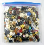 3 Pound Bag of Mixed Vintage & Newer Buttons