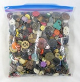 3 Pound Bag of Mixed Vintage & Newer Buttons