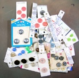 Group of Misc. Mixed Vintage & Newer Buttons. Some Plastic, Some Metal & Ot