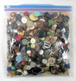 3 Pound Bag of Mixed Vintage & Newer Buttons
