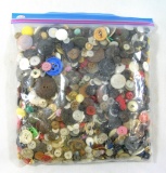 3 Pound Bag of Mixed Vintage & Newer Buttons