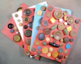 Group of Misc. Mixed Vintage & Newer Buttons. Some Plastic, Some Metal & Ot