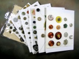 Group of Misc. Mixed Vintage & Newer Buttons. Some Plastic, Some Metal & Ot