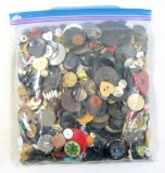 3 Pound Bag of Mixed Vintage & Newer Buttons