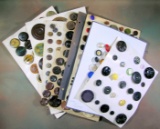 Group of Misc. Mixed Vintage & Newer Buttons. Some Plastic, Some Metal & Ot