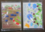 1984 Avon Lady Bug Buttons on Greeting Card, & 1983 Avon Roaring Race Car B