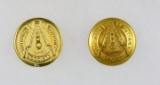 2, 1938 Gold National Society Buttons