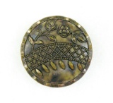 Antique 1.27 Inch Dia. Metal Button