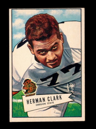 1952 Bowman Large Football Card #76 Herman Clark Chicago Bears.
