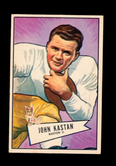 1952 Bowman Large ROOKIE Football Card #81 Rookie Jack Kastan New York Gian