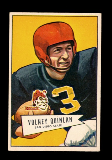 1952 Bowman Large ROOKIE Football Card #109 Rookie Volney Quinlan Los Angel