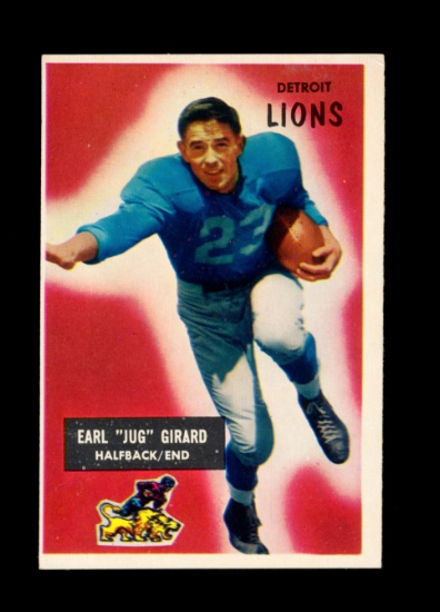 1955 Bowman Football Card #15 Earl "Jug" Girard Detroit Lions.
