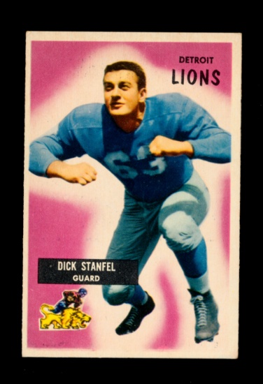 1955 Bowman ROOKIE Football Card #36 Rookie Hall of Famer Dick Stanfel Detr