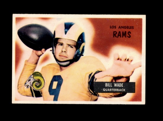 1955 Bowman Football Card #78 Bill Wade Los Angeles Rams.
