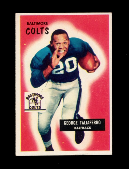 1955 Bowman Football Card #97 George Taliaferro Baltimore Colts.