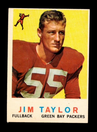 1959 Topps ROOKIE Football Card #155 Rookie Hall of Famer Jim Taylor Green