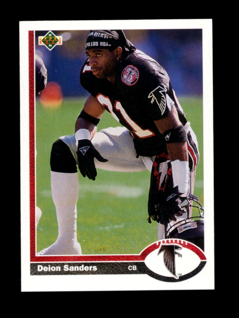 1991 Upper Deck Football Card #154 Hall of Famer Deion Sanders Atlanta Falc  | Art, Antiques & Collectibles Collectibles Sports Memorabilia Sports Cards  | Online Auctions | Proxibid