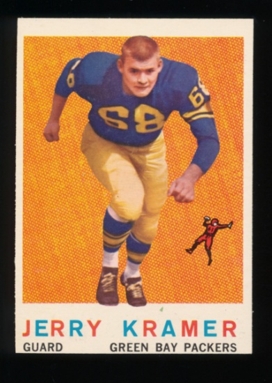 1959 Topps ROOKIE Football Card #116 Rookie Hall of Famer Jerry Kramer Gree
