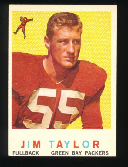 1959 Topps ROOKIE Football Card #155 Rookie Hall of Famer Jim Taylor Green