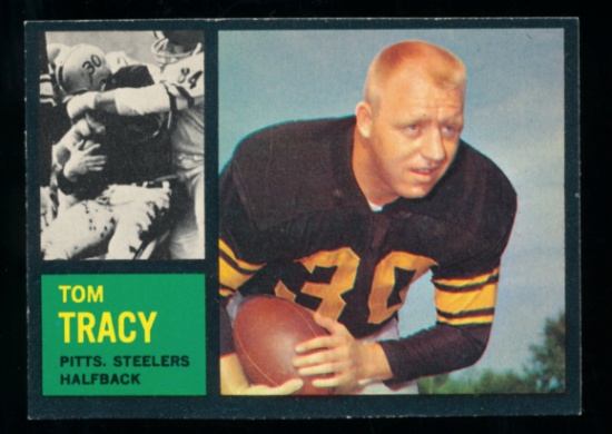 1962 Topps Football Card #128 Tom Tracy Pittsburgh Steelers