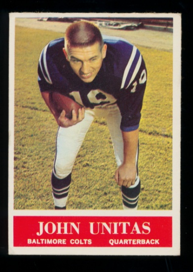 1964 Philadelphia Football Card #12 Hall of Famer John Unitas Baltimore col