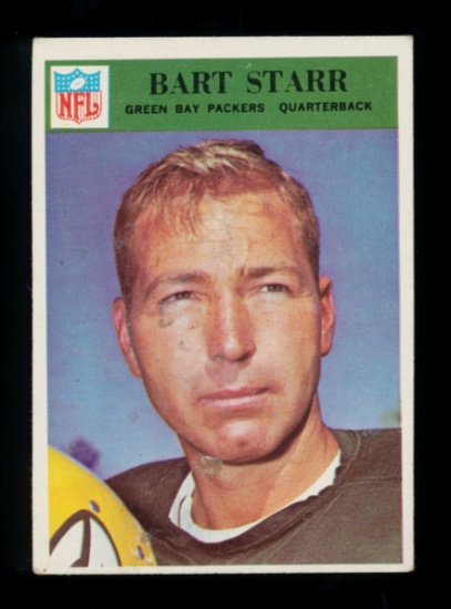 1966 Philadelphia Football Card #88 Hall of Famer Bart Starr Green Bay Pack