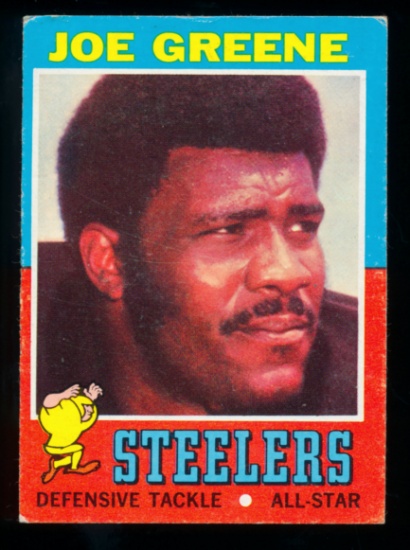 1971 Topps ROOKIE Football Card #245 Rookie Hall of Famer Joe Greene Pittsb