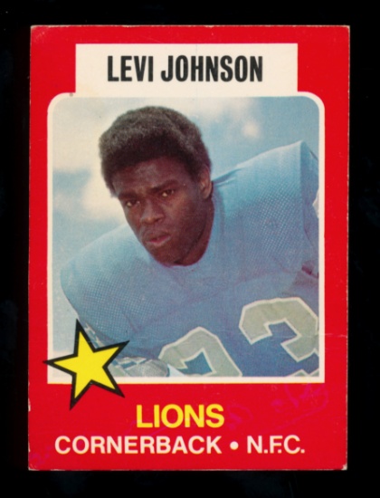 1975 Wonder Bread Football Card #22 Levi Johnson Detroit Lions