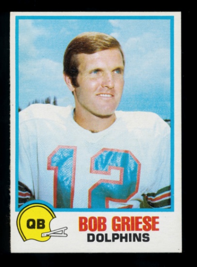 1978 Holsum Bread Football Card #16 Hall of Famer Bob Griese Miami Dolphins