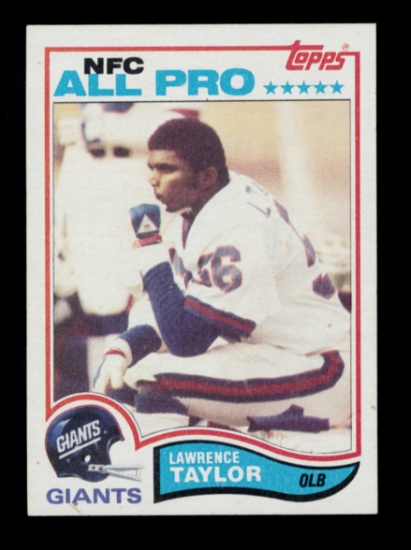 1982 Topps ROOKIE Football Card #434 Rookie Hall of Famer Lawrence Taylor N