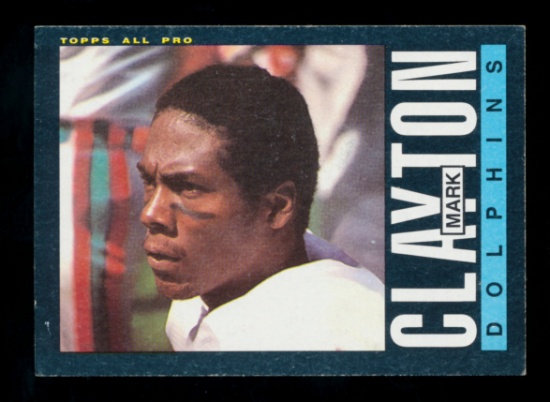1985 Topps ROOKIE Football Card #308 Rookie Mark Clayton Miami Dolphins
