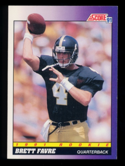 1991 Score ROOKIE Football Card #611 Rookie Hall of Famer Brett Favre Atlan